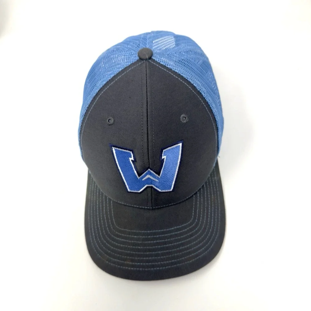 Letter W Snapback Mesh Back Trucker Hat‎ Gray One Size Richardson